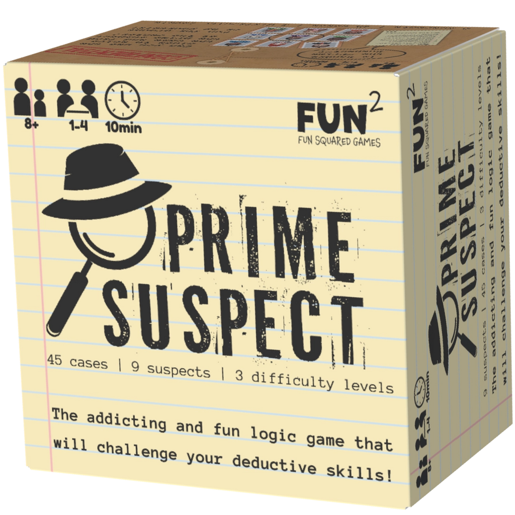 Prime Suspect Deductive reasoning logic game Ages 8+