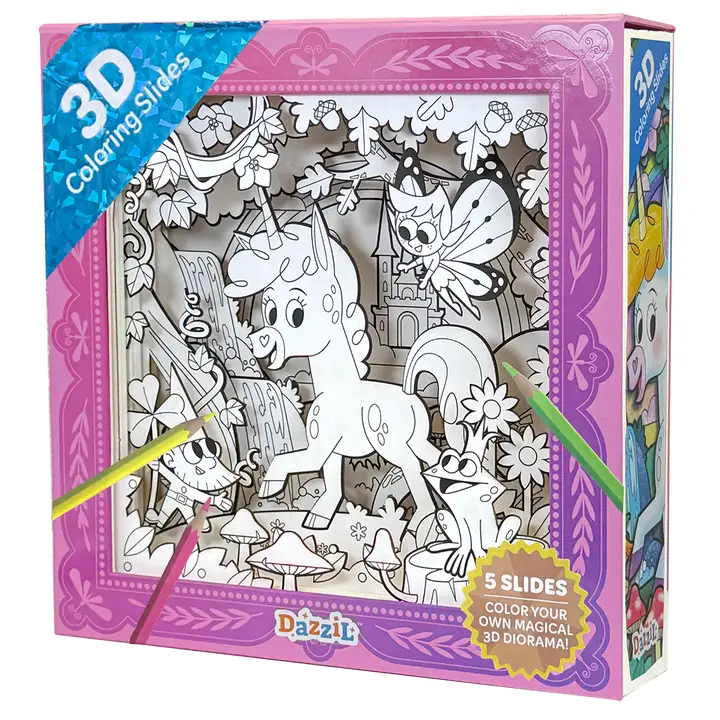 3D Coloring Slides | Unicorn 8+ - CR Toys