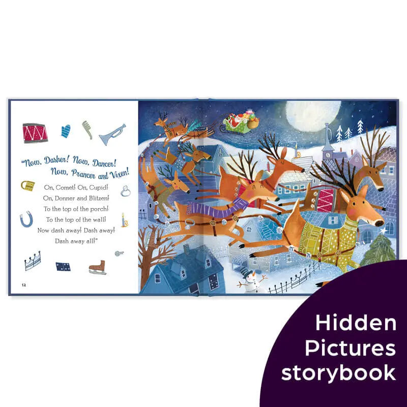 'Twas The Night Before Christmas Hidden Pictures Storybook Hardcover For Ages 4+