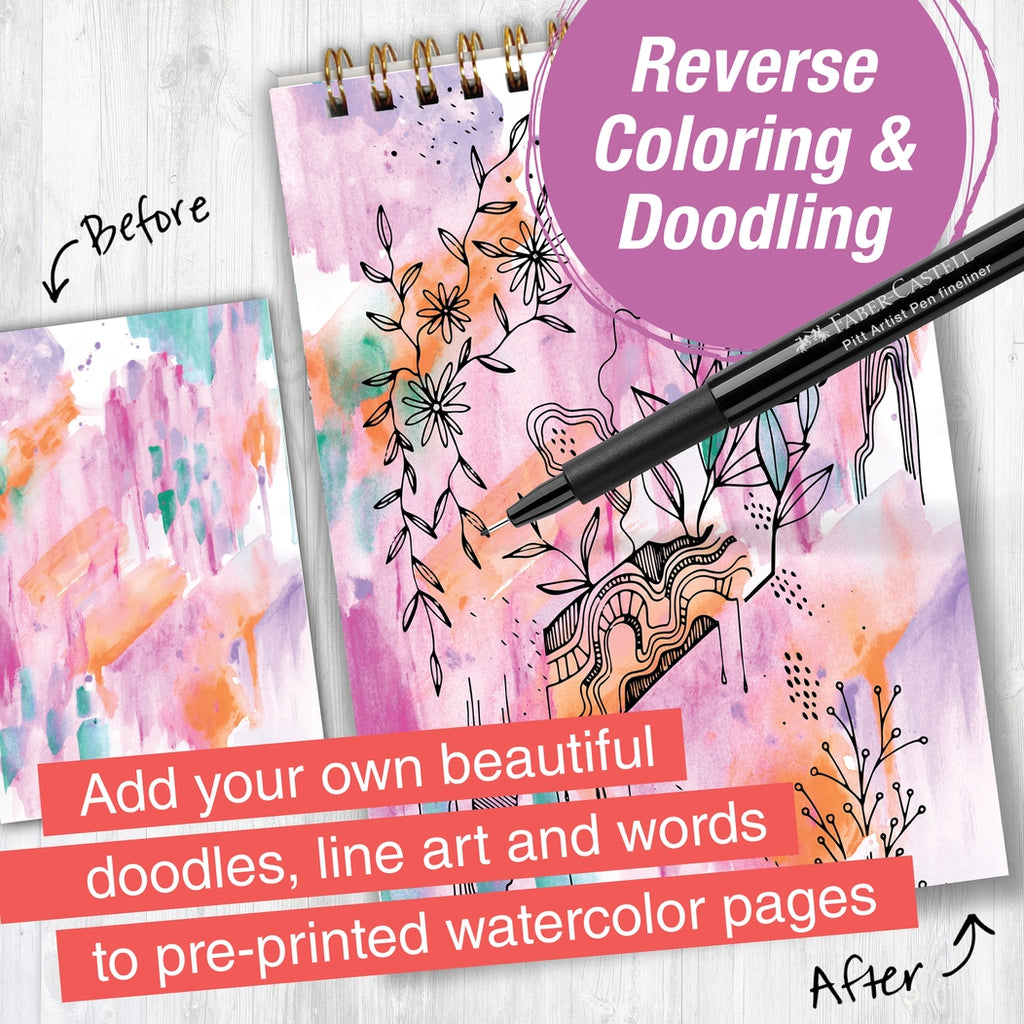 Reverse Coloring and Doodling Book