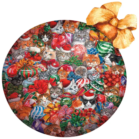 Cat Christmas Ornament Shaped Puzzle 750pc