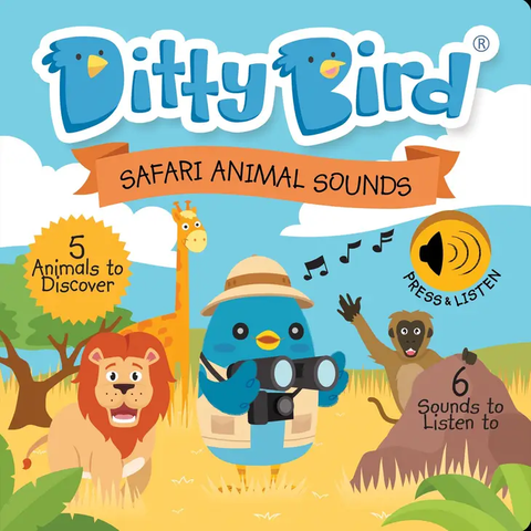 Ditty Bird Baby Sound Book Safari Animal Sounds