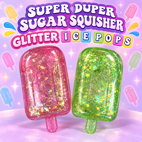 Super Duper Sugar Squisher | Mini Ice Pops 2 Pack | Glitter - 1