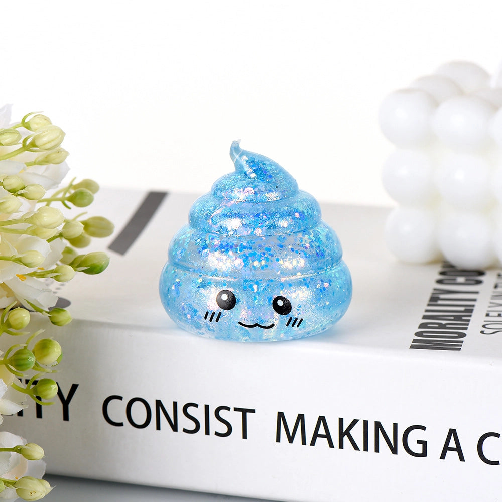 Maltose | Glitter Smiley Poop Blue - 1