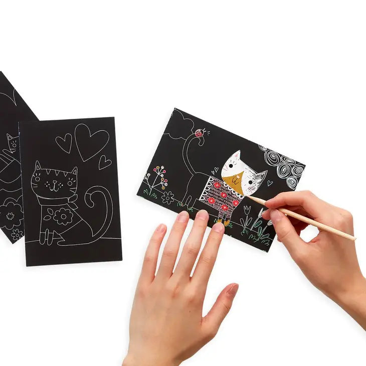 Mini Scratch & Scribble Art Kits Cutie Cats
