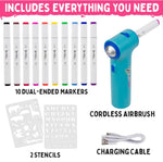 Air Color Airbrush Kit 6+ - CR Toys