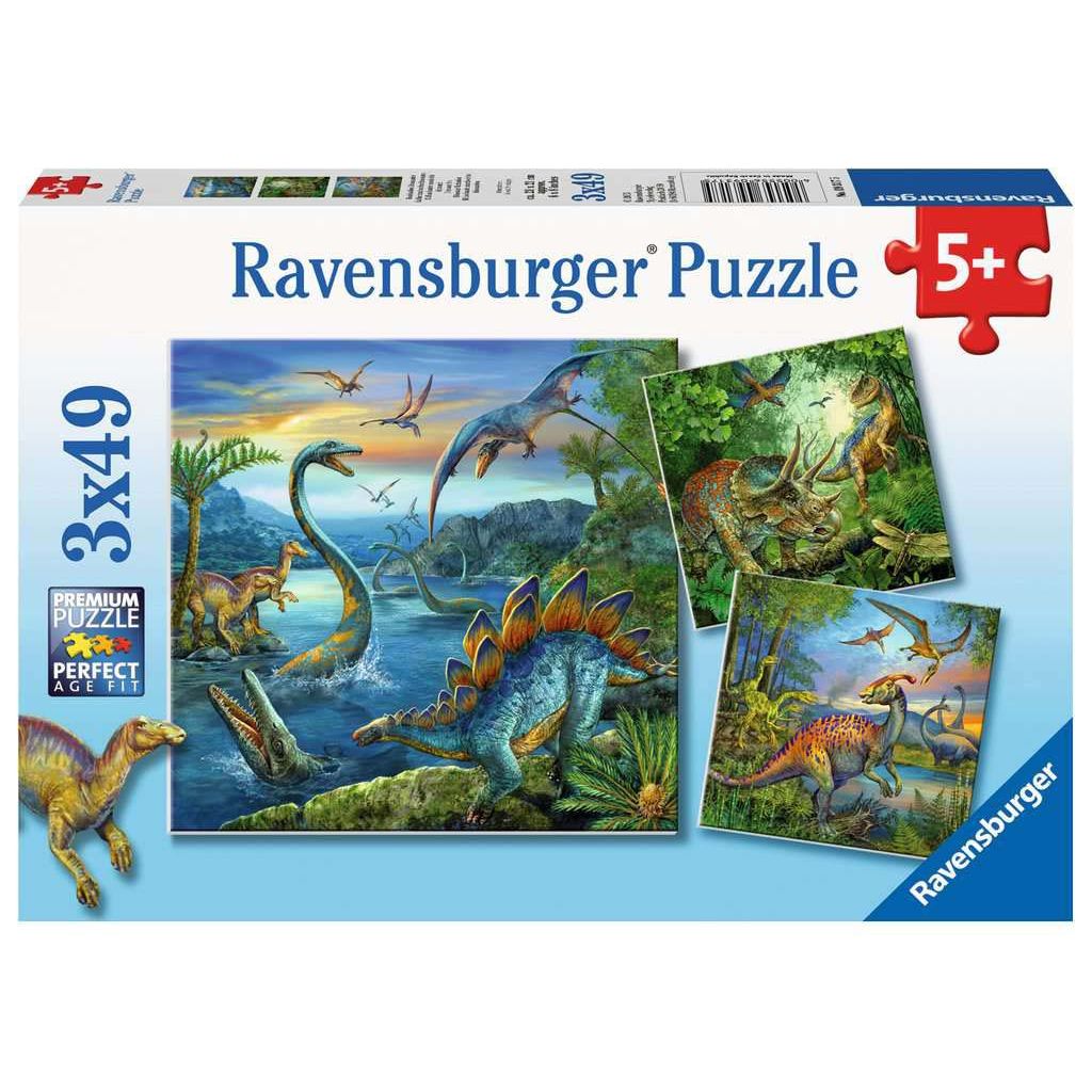Puzzle | Dinosaur Fascination | 3 x 49 pc - CR Toys