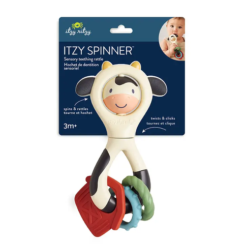 Itzy Spinner | Cow Teething Rattle 0+ - 1