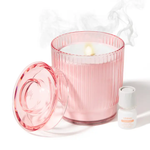 Lifelines Flameless Candle Diffuser | Blush Pink w/ Vanilla Tangerine Essential Oil Scent - 5
