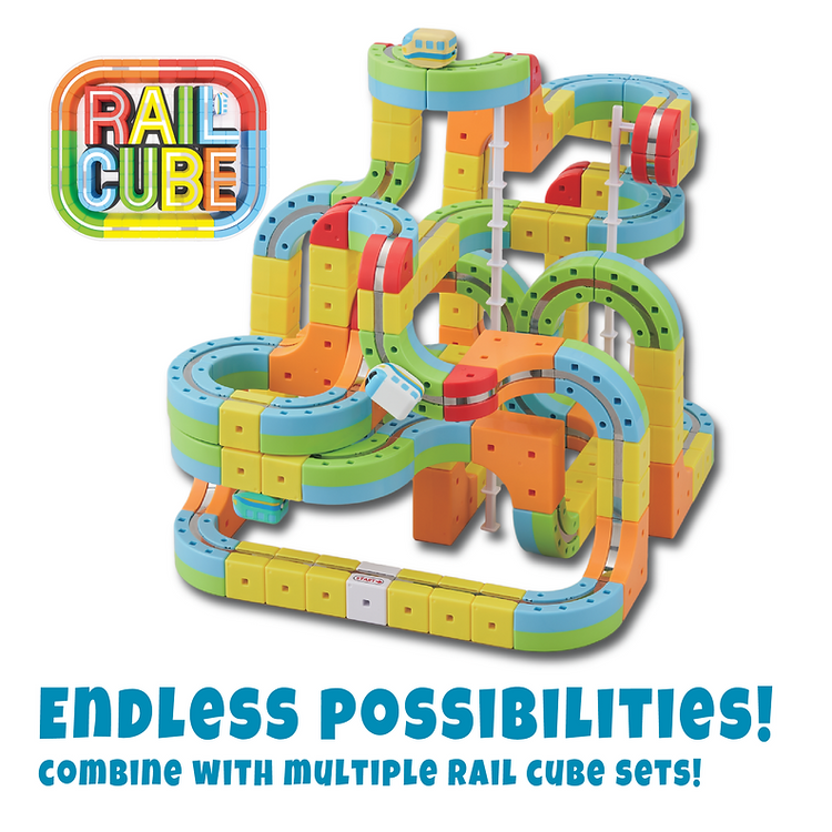Rail Cube Magnetic Monorail Deluxe Block Set