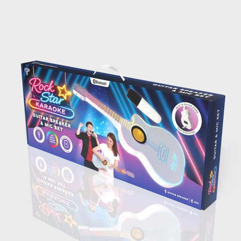 Rock Star Guitar & Microphone Karaoke Set White - CR Toys