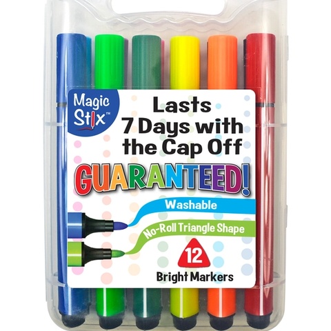 Magic Stix Markers 12 Pack Last 7 Days Without Drying Out