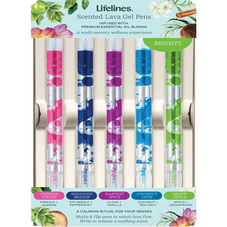 Lifelines | Lava Gel Pens 5pk | Brights - CR Toys