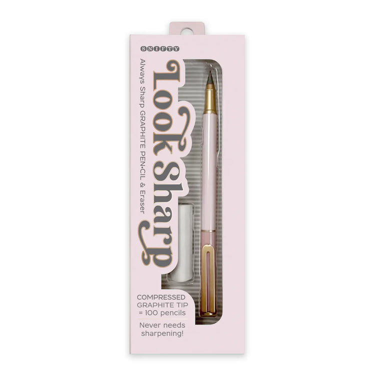 Look Sharp Pencil & Eraser Set - Blush