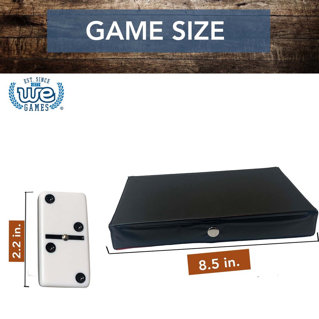 Dominoes | Double 6 | Black & White | Club Size Game - 11