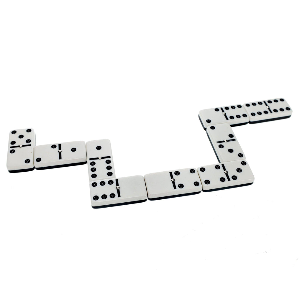 Dominoes | Double 6 | Black & White | Club Size Game - 14