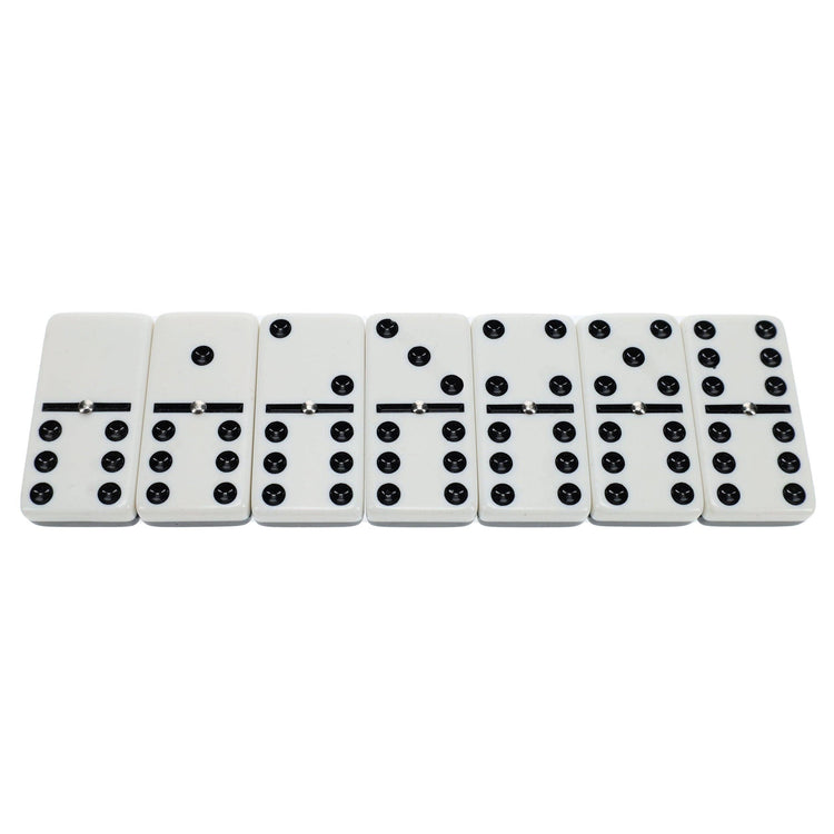 Dominoes | Double 6 | Black & White | Club Size Game - 13