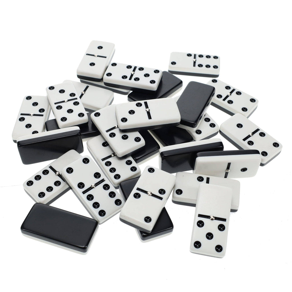 Dominoes | Double 6 | Black & White | Club Size Game - 8