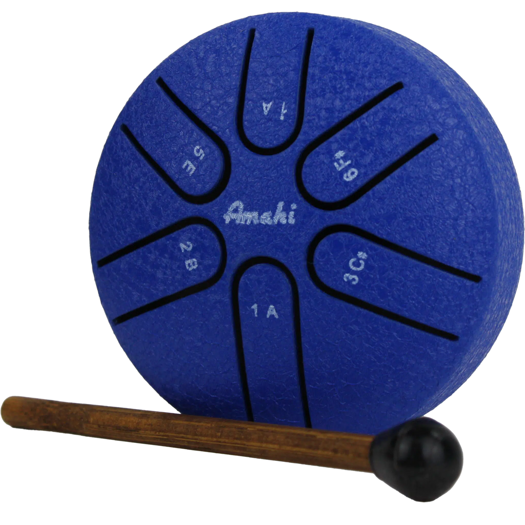 Steel Tongue Drum | Blue 3" With Carrying Bag