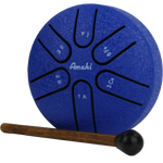 Steel Tongue Drum | Blue 3" With Carrying Bag