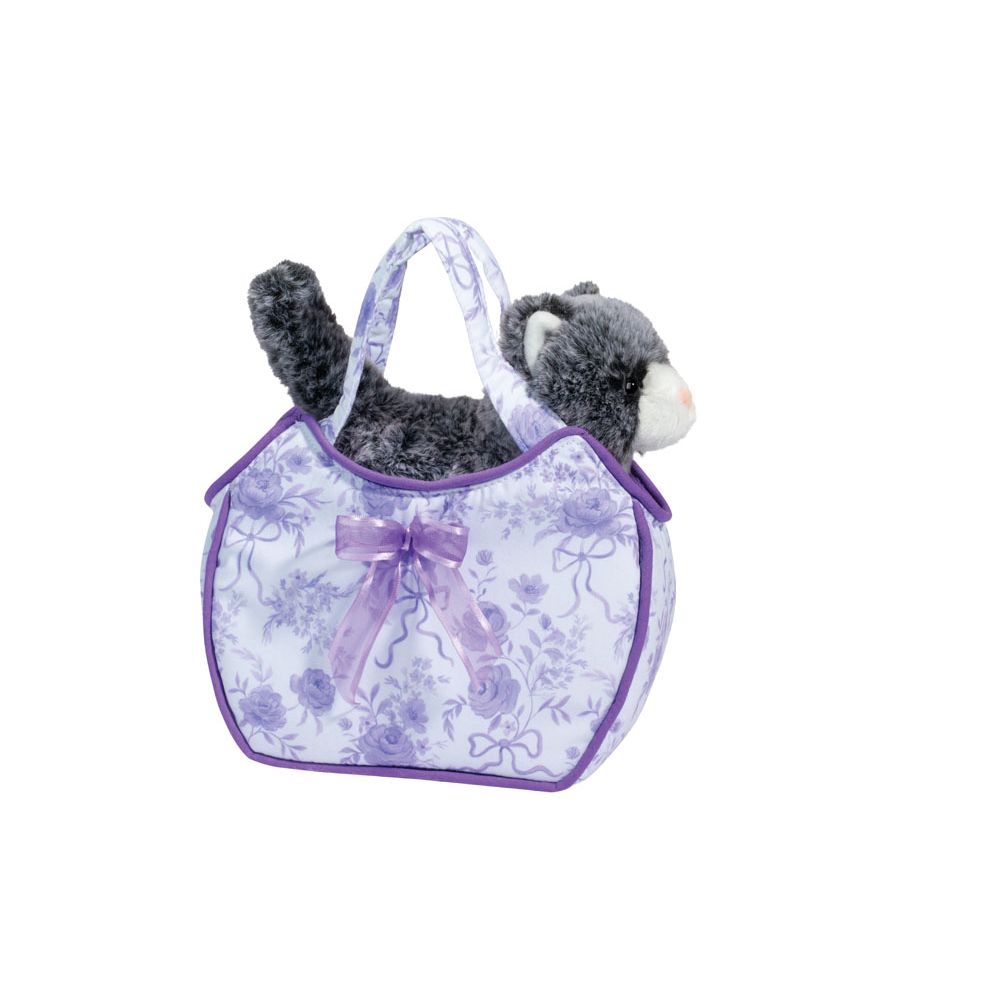 Sassy Sak | Fancy Flower w/Gray Cat Plush 2+ - 1