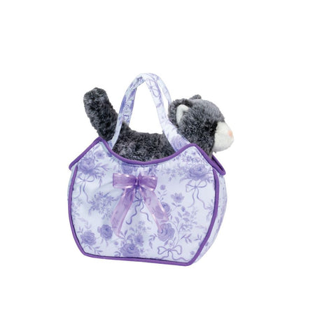 Sassy Sak | Fancy Flower w/Gray Cat Plush 2+ - 1