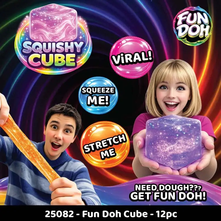 Fun Doh Squishy | Sparkle Cube - 3