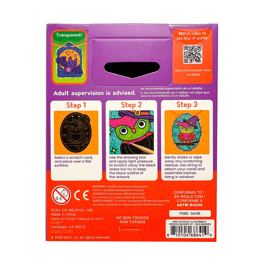 Mini Scratch & Scribble | Halloween Window Banner Kit 6+ - 6