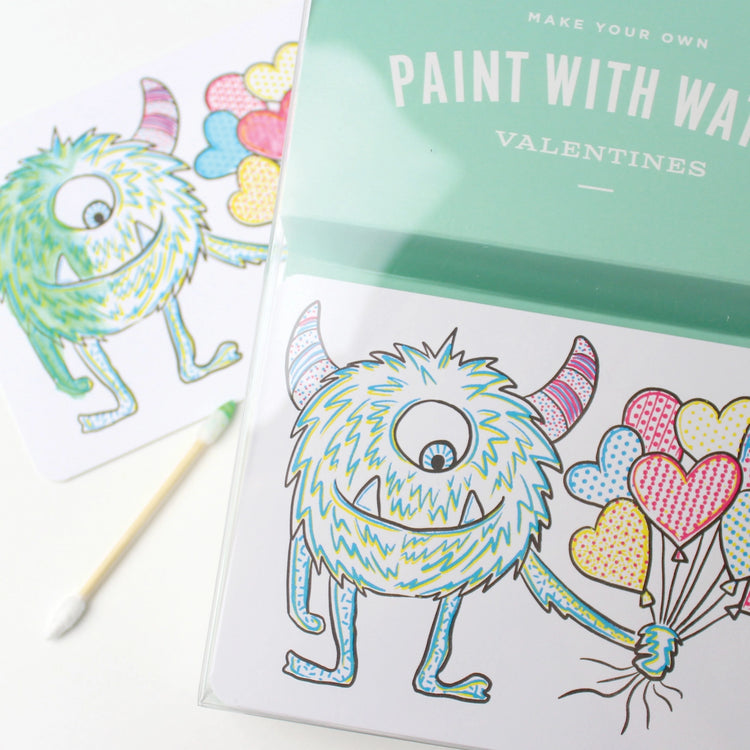 Paint With Water Valentine Cards | Monster - 9