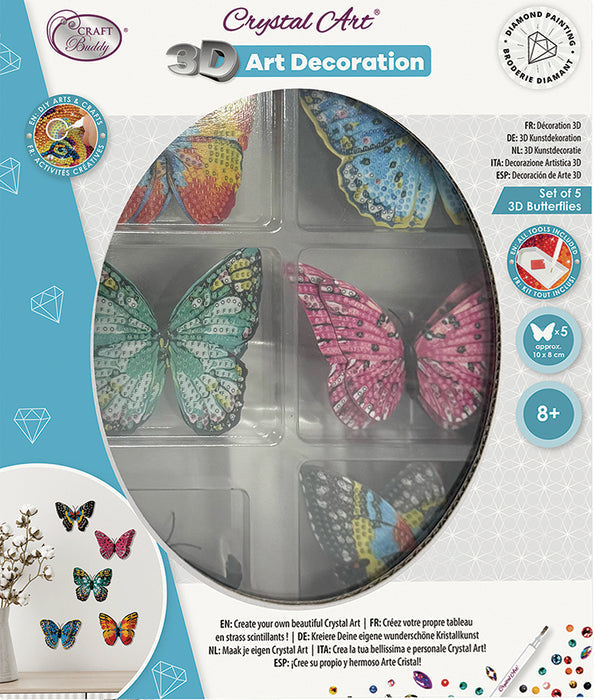 Crystal Art Deco Kit | Butterflies set of 5 8+ - 2