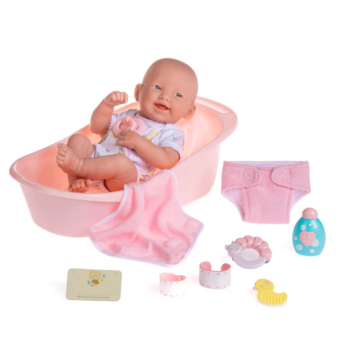 La Newborn Baby Doll 14" Deluxe Bath Set For Ages 2+