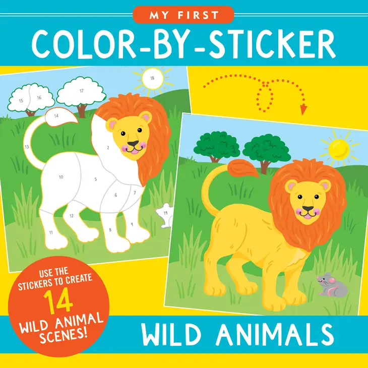 First Color By Sticker Book | Wild Animals - CR Toys