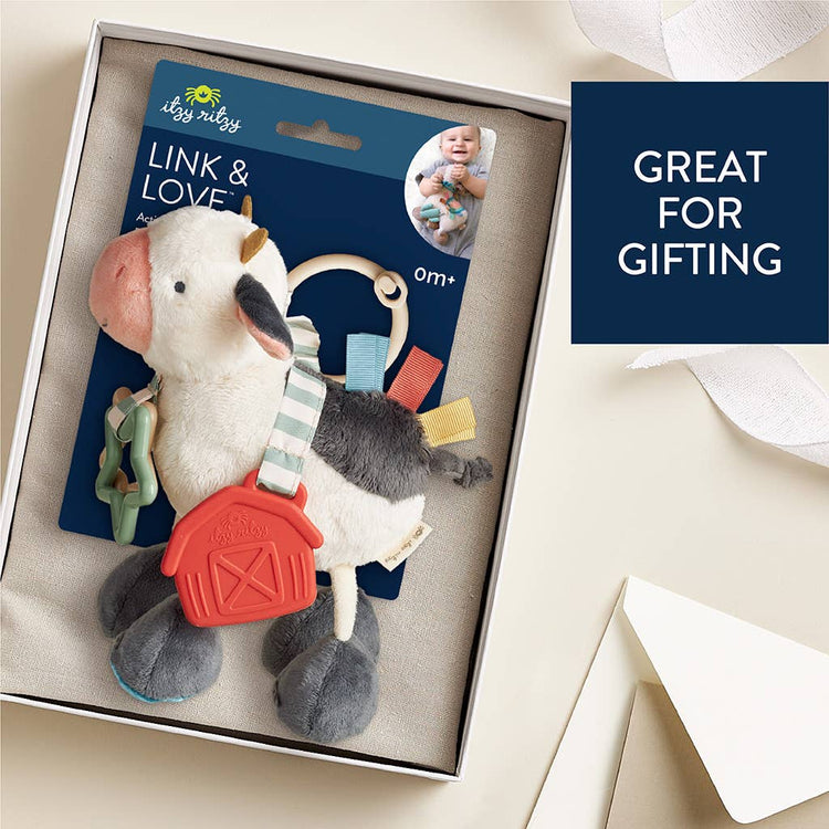 Cow Itzy Friends Link & Love Activity Plush 0+ - 9