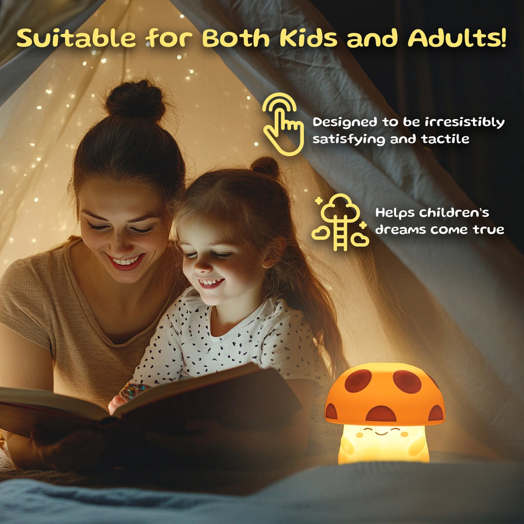 Mushi Ambient Mushroom Night Light | Orange - 5