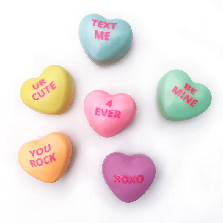 Sticky Bubble Blobbies Valentines Conversation Hearts BUB28-HRT