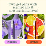 Scented Lava Pen Set | 2-Pack | Purple/Orange - 2