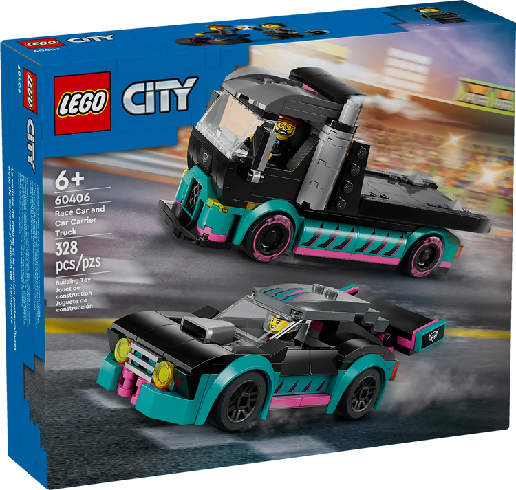 Lego City Race Car and Car Carrier Truck 60406