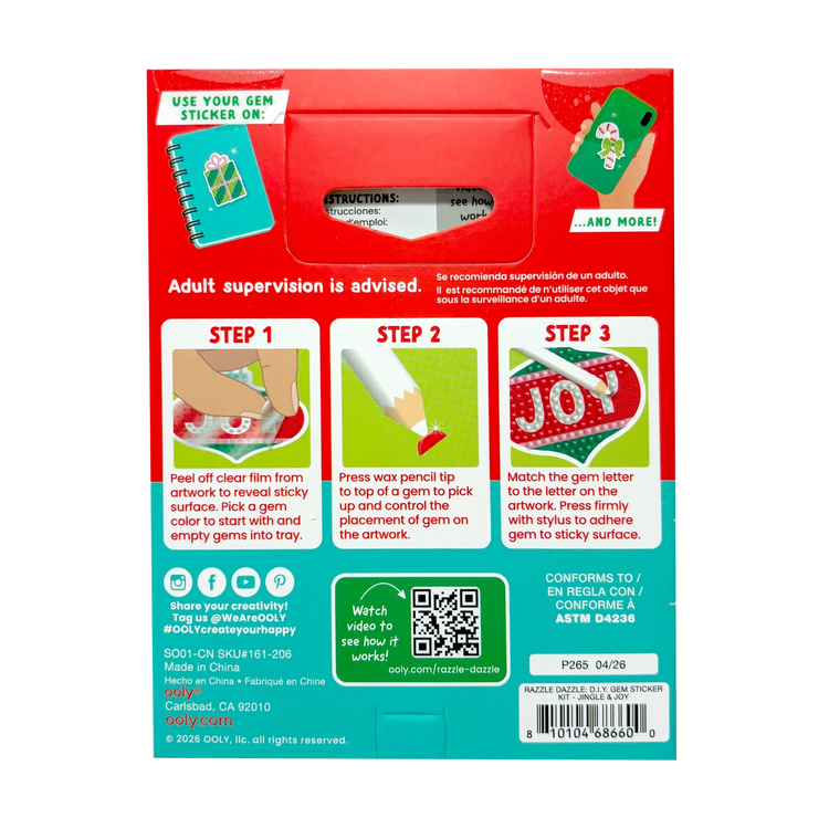 Jingle & Joy Razzle Dazzle DIY Gem Sticker Kit 6+ - 5