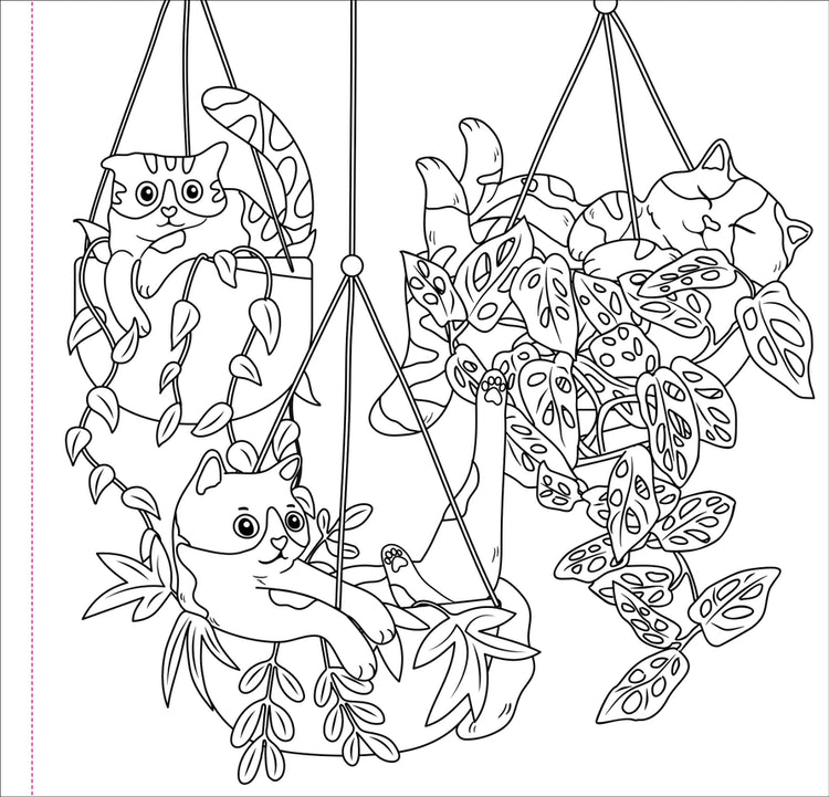 Coloring Book Adult | Cute and Curious Cats 8+ - 5