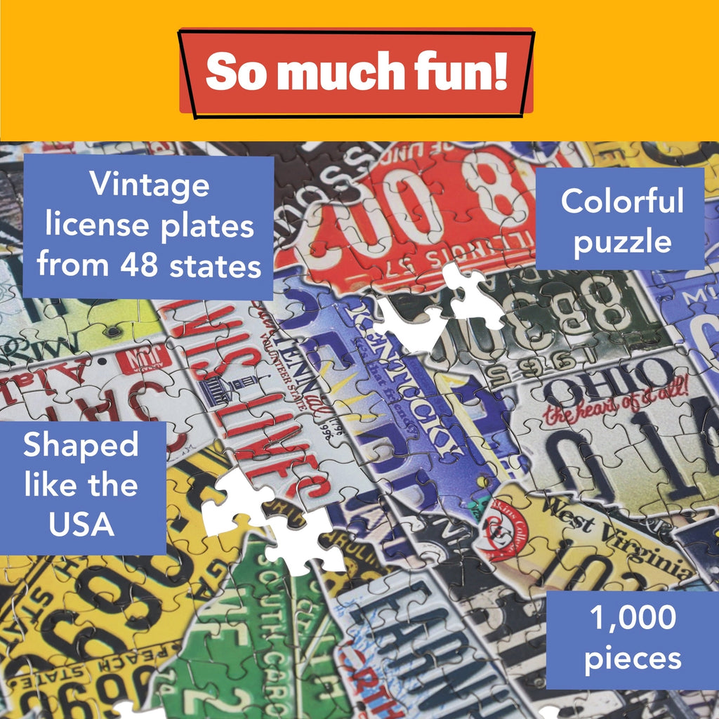 Puzzle | USA License Plates | 1000 PC - 3