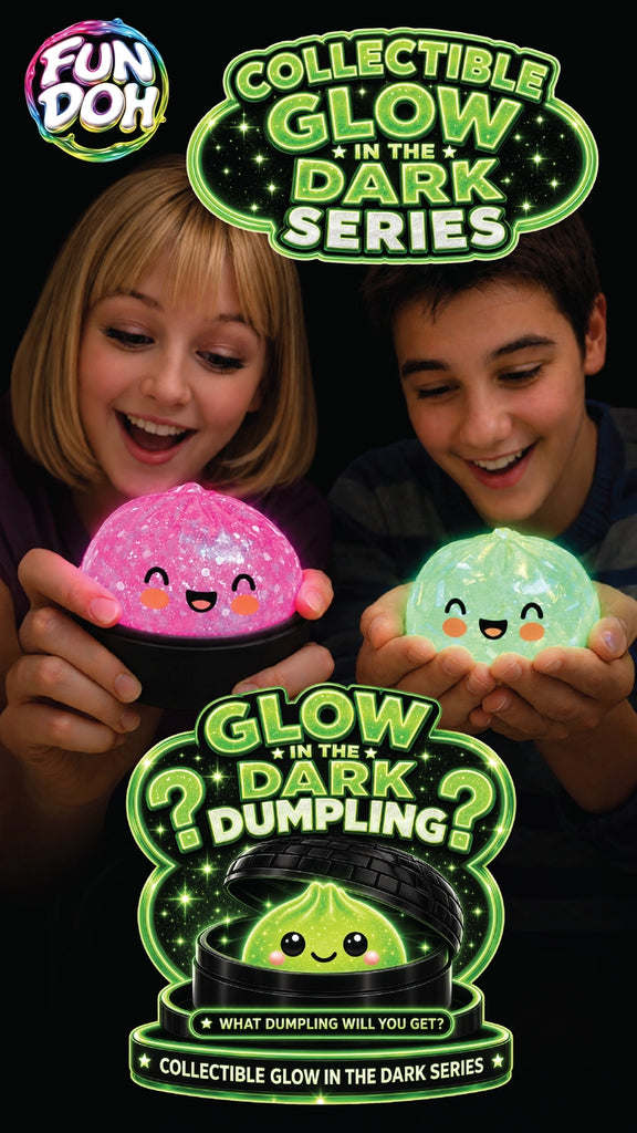 Fun Doh | Dumpling Glow-in-the-Dark Black Basket - 6