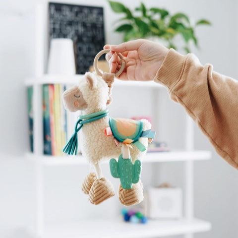 Itzy Friends Link & Love Activity Plush W/Teether | Llama - 1