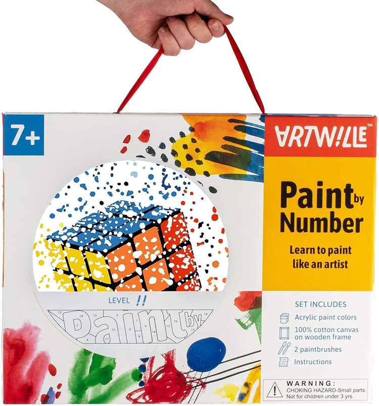 Artwille Diy Paint By Numbers - Rubiks Cube Artwork