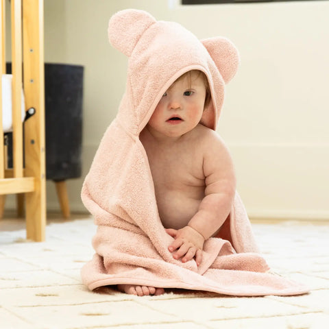Hooded Towel And Wash Mitt Set | Blush - 1