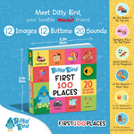 Ditty Bird Baby Sound Book First 100 Places Board Book For Ages 1+