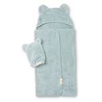 Hooded Towel And Wash Mitt Set | Fog
