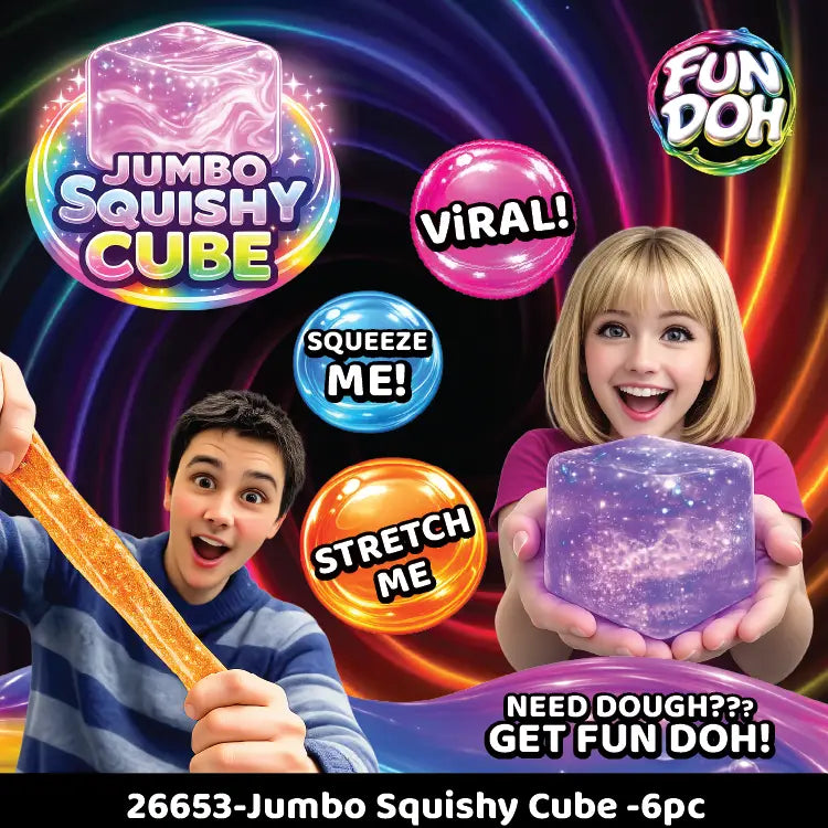 Fun Doh | Jumbo Squishy Cube Fidget - 3
