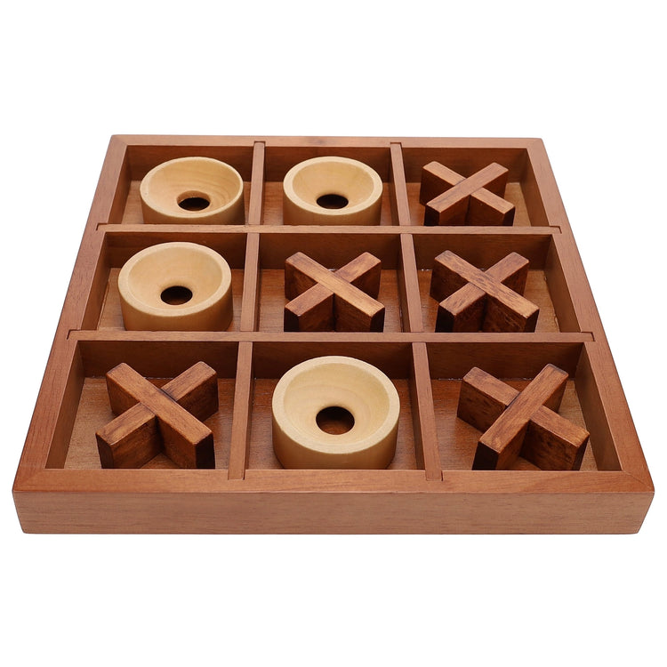 Tic Tac Toe | Solid Wood Board | 9 Inch Game - 7