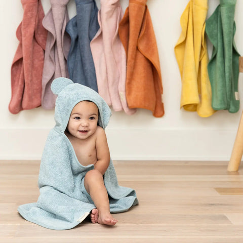 Hooded Towel And Wash Mitt Set | Fog - 1