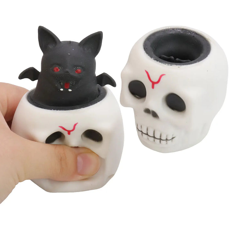 Skull Bat Pop-Up Halloween Squishy Toy 3+